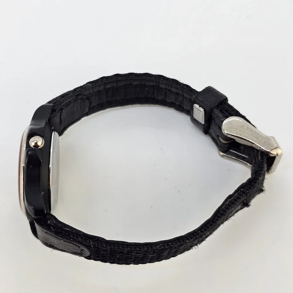 Revlon Watch Women 25MM White Dial Black Nylon Bands Up to 6